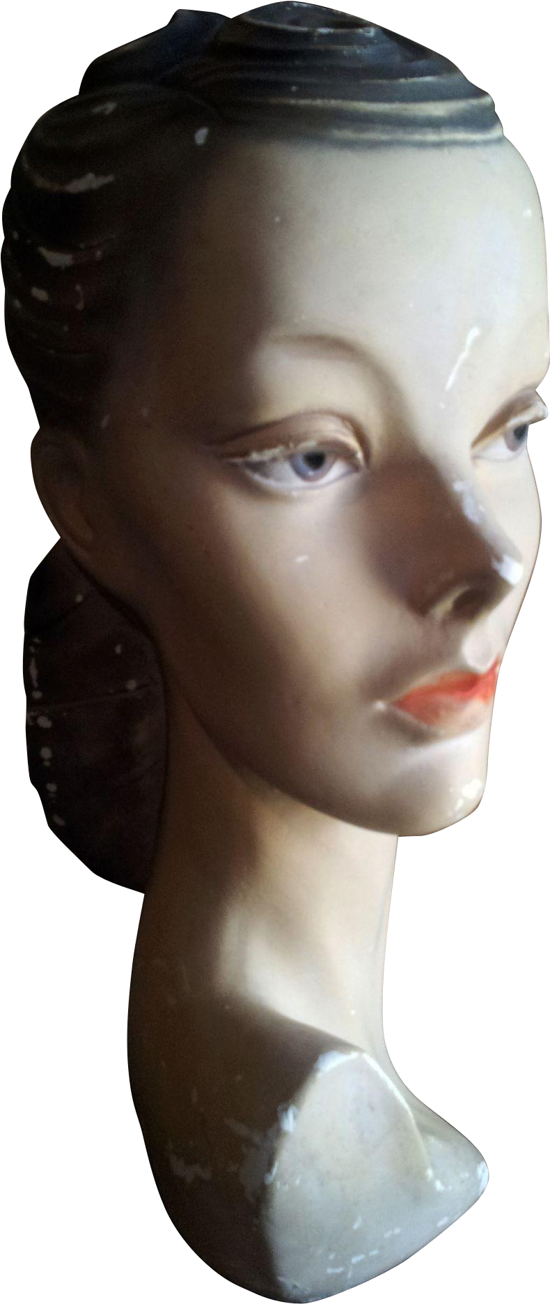 Vintage Mannequin Head Profile PNG Image