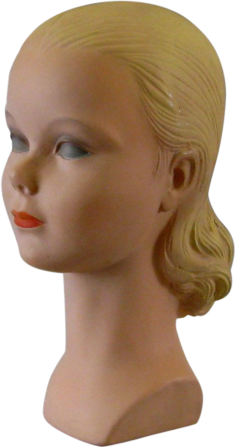 Vintage Mannequin Head Profile PNG Image