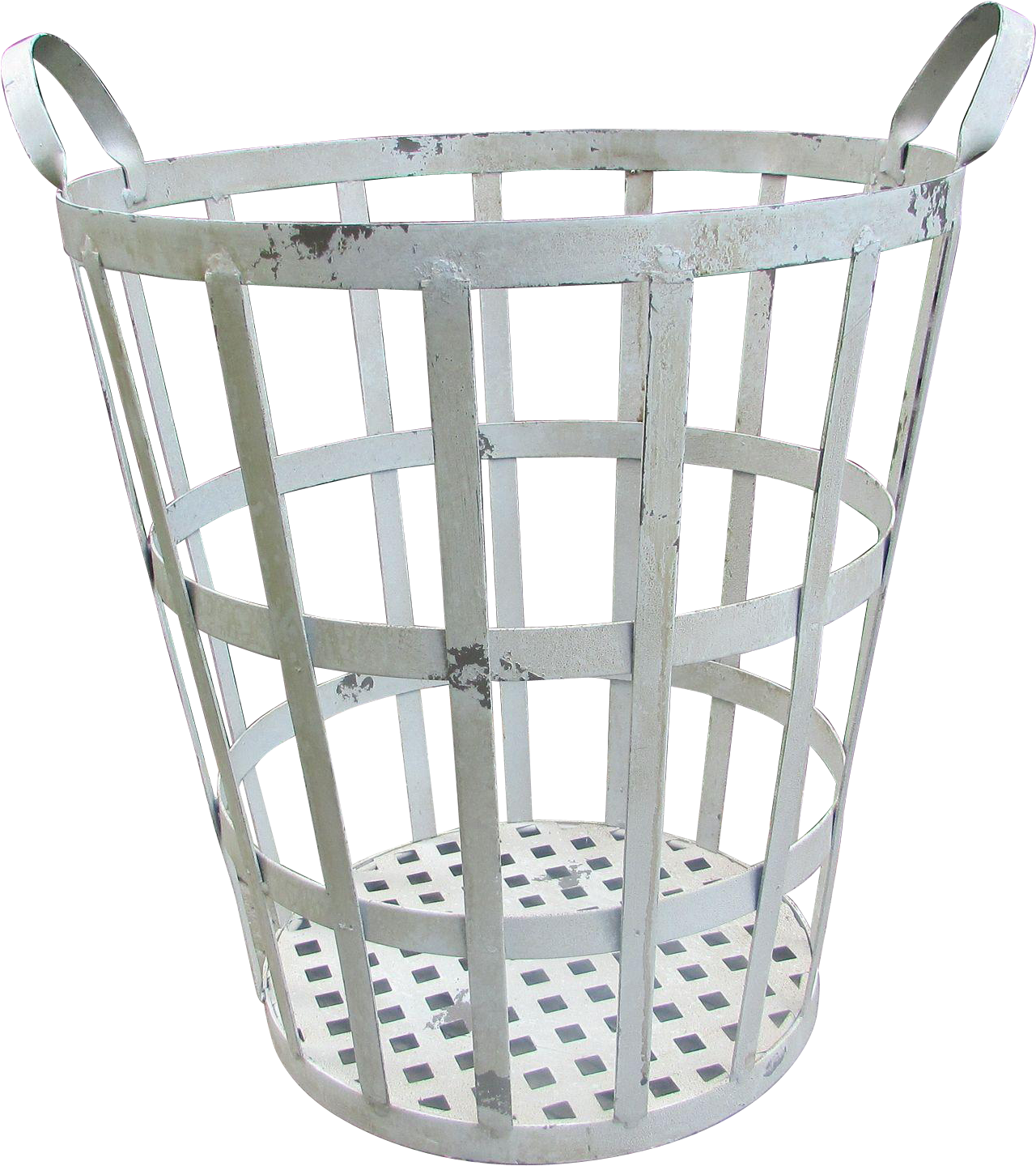 Vintage Metal Basket PNG Image