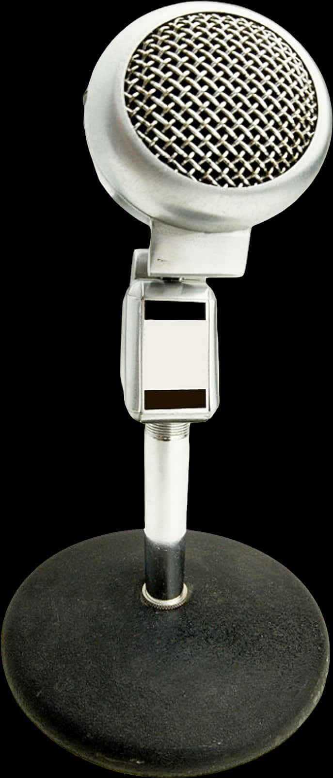 Vintage Microphoneon Stand PNG Image