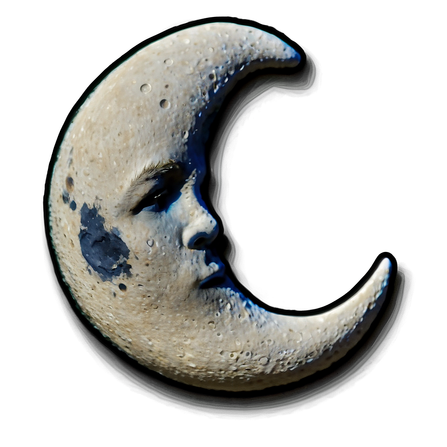 Vintage Moon Transparent Png Pwj46 PNG Image