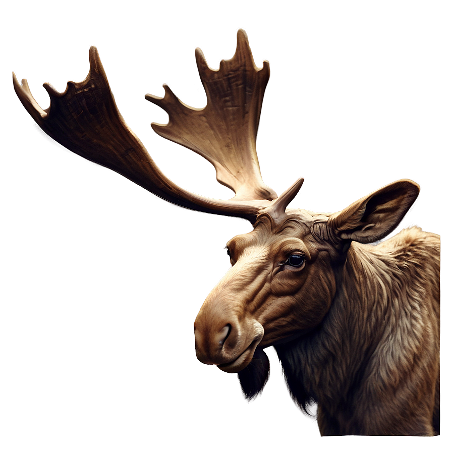 Vintage Moose Illustration Png Owj PNG Image