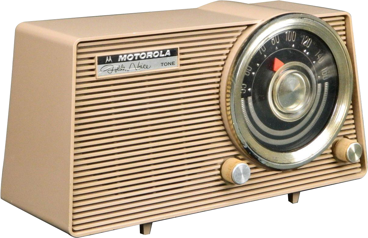 Vintage Motorola Radio Beige PNG Image