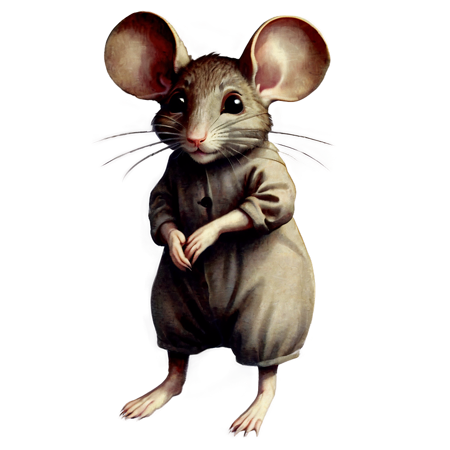 Vintage Mouse Illustration Png Hjg PNG Image