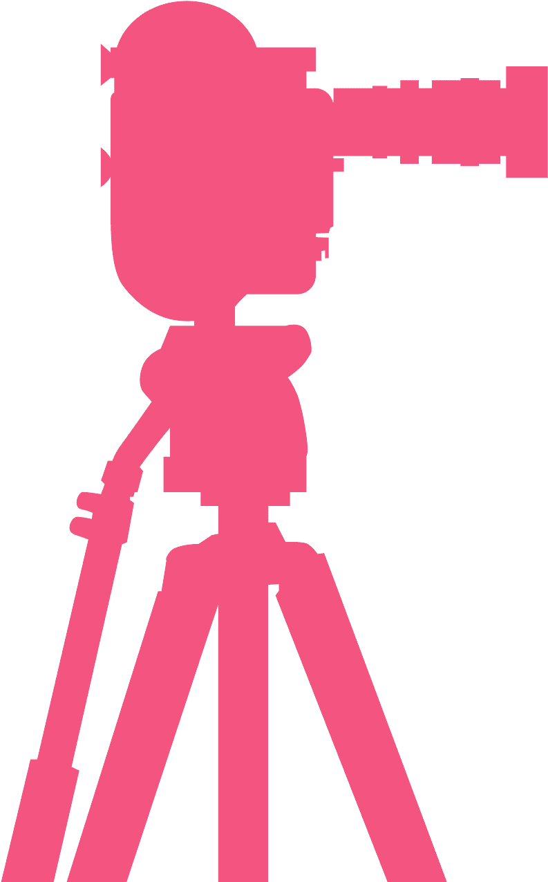 Vintage Movie Camera Silhouette PNG Image