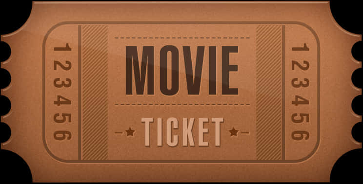 Vintage Movie Ticket Design PNG Image