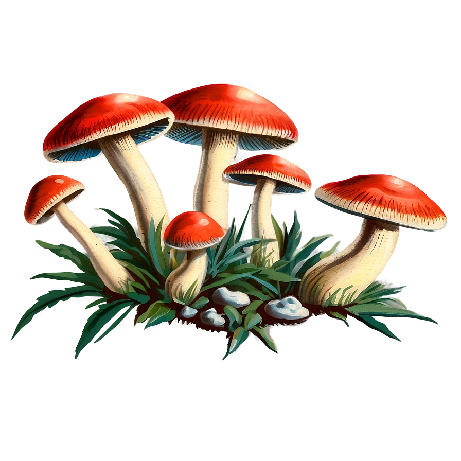 Vintage Mushroom Png Eci65 PNG Image