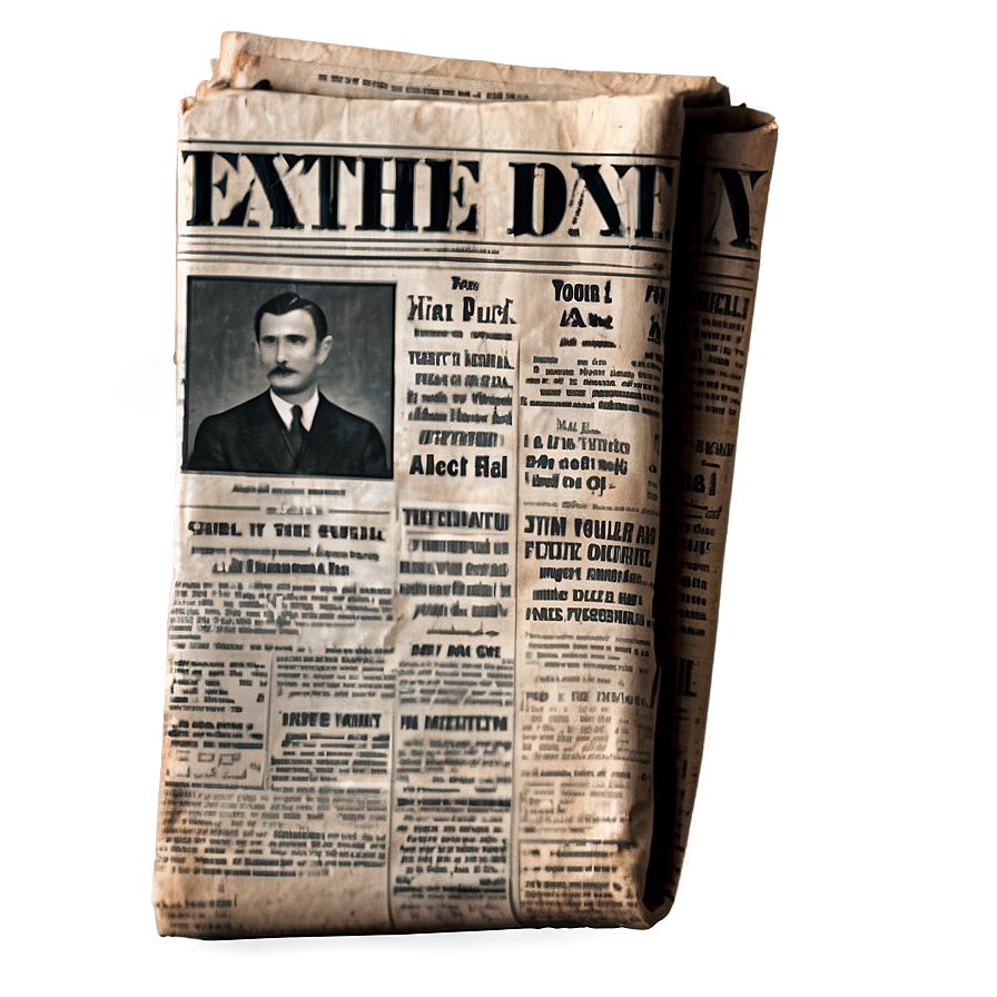 Vintage Newspaper Png Svq PNG Image