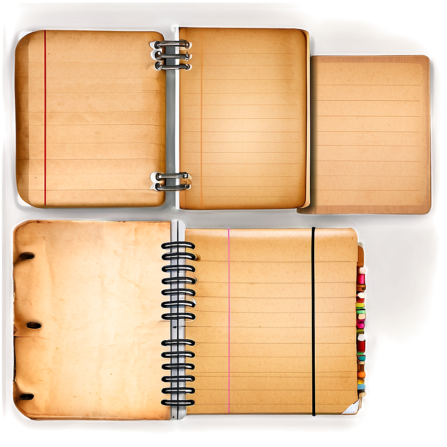 Vintage Notebook Paper Png 05252024 PNG Image