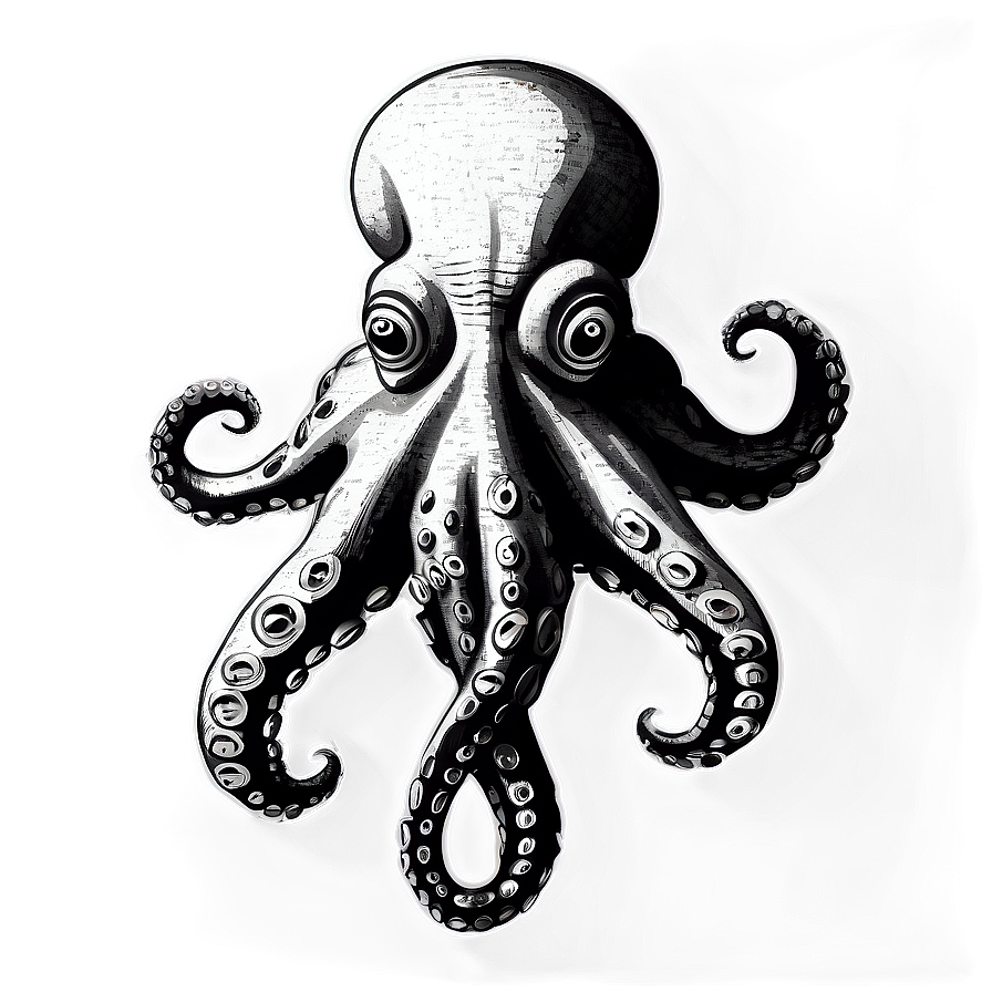 Vintage Octopus Sketch Png Ewa85 PNG Image