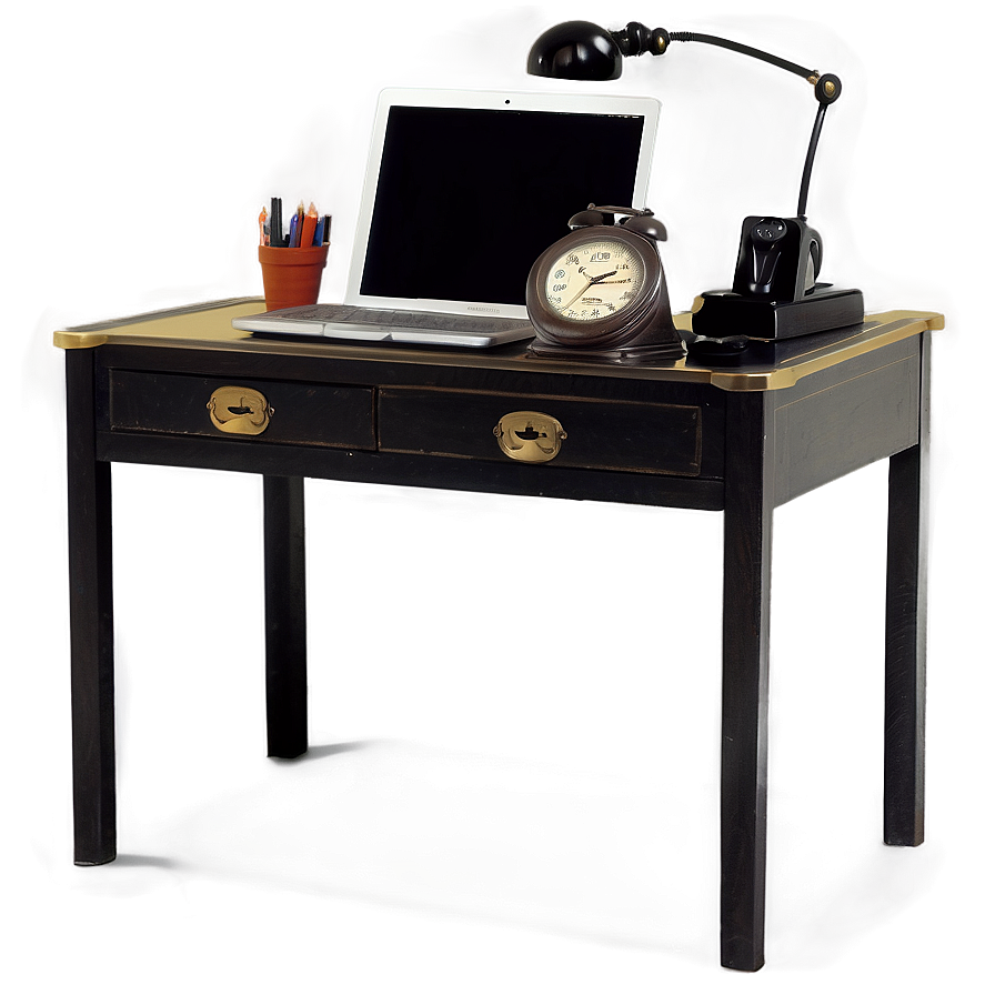 Vintage Office Desk Png 06122024 PNG Image