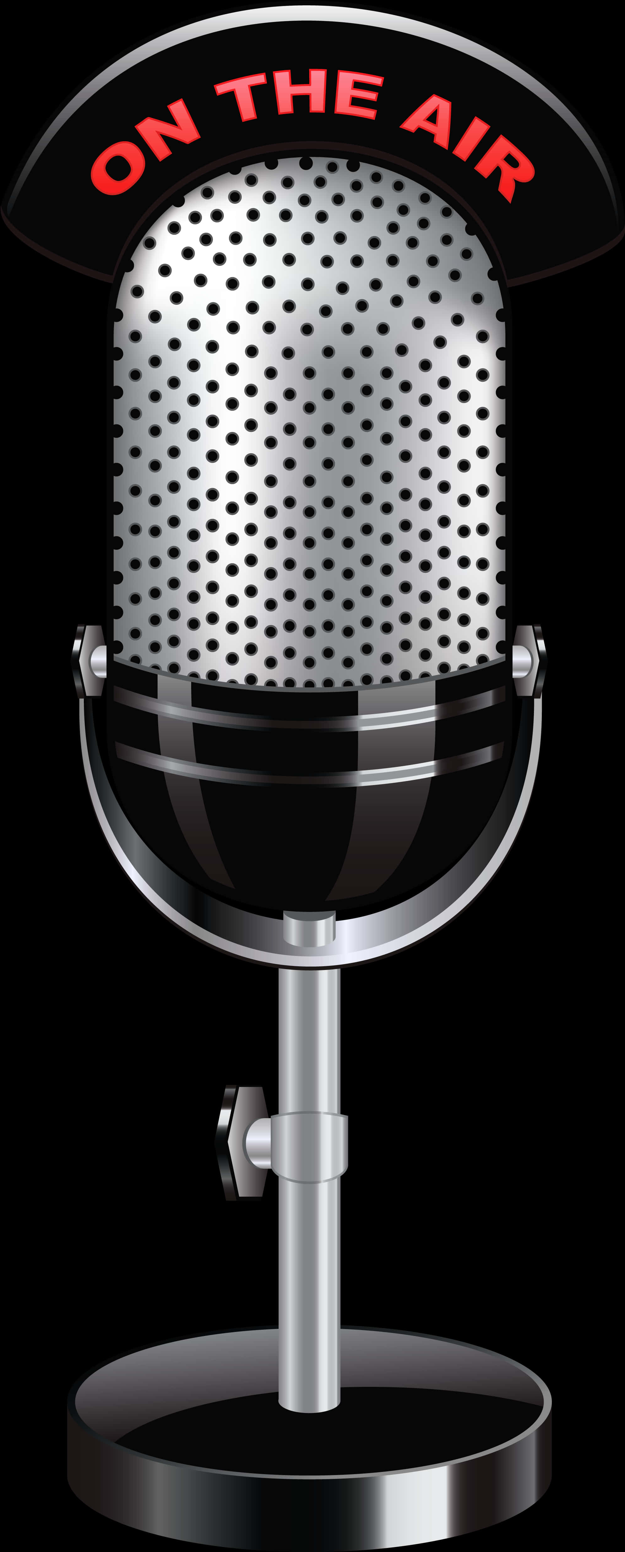 Vintage On Air Microphone PNG Image