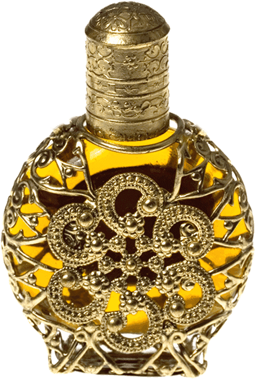 Vintage Ornate Perfume Bottle PNG Image