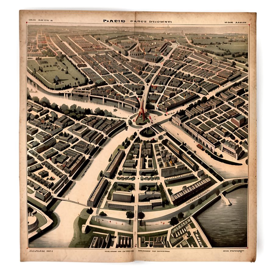 Vintage Paris Map Png 84 PNG Image