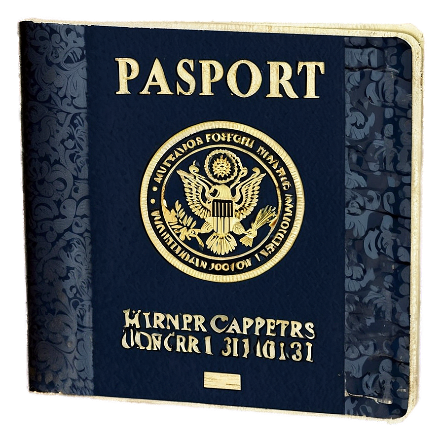 Vintage Passport Layout Png Nxh PNG Image