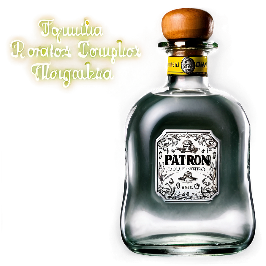 Vintage Patron Tequila Bottle Png 06292024 PNG Image