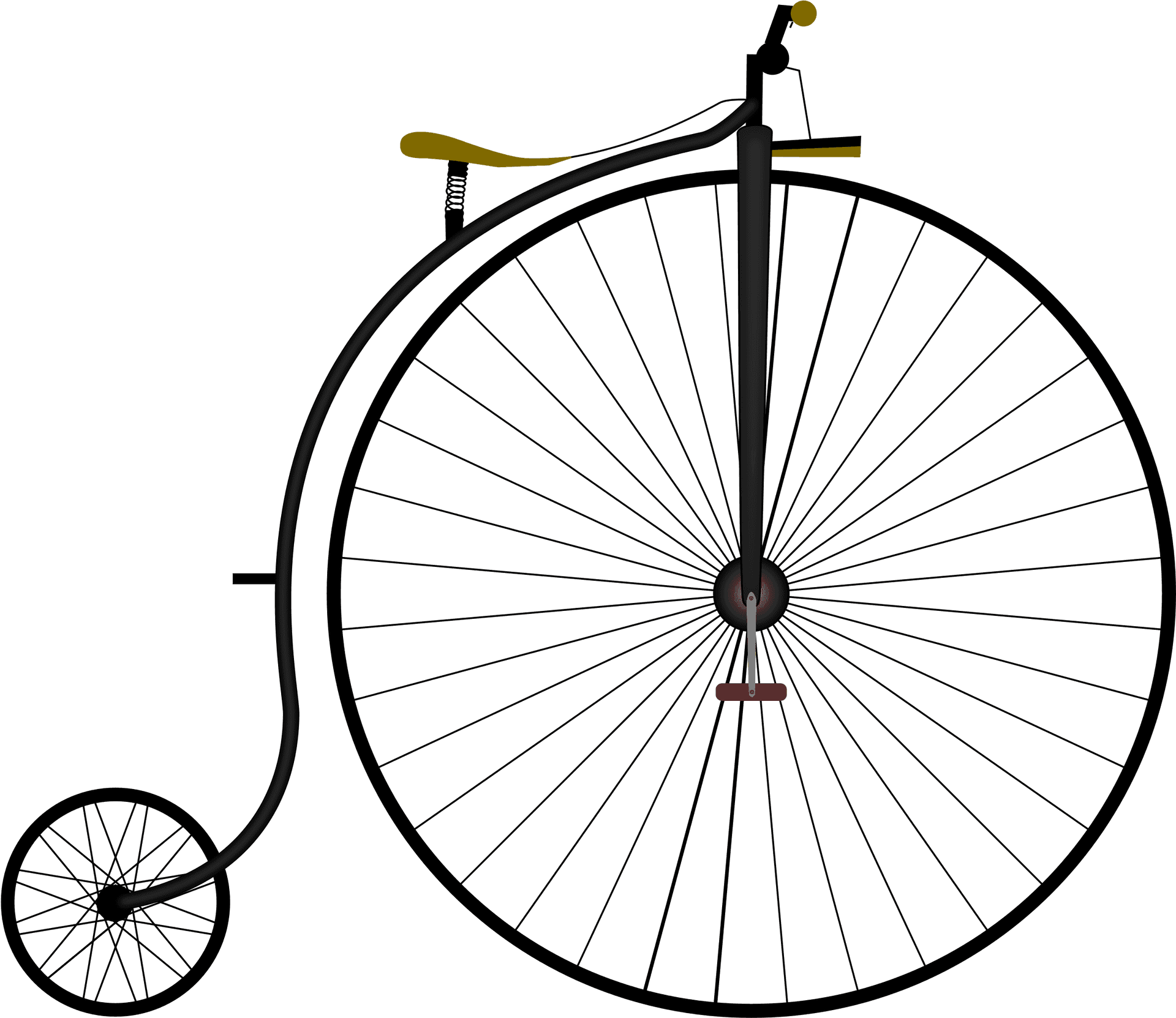 Vintage Penny Farthing Bicycle PNG Image