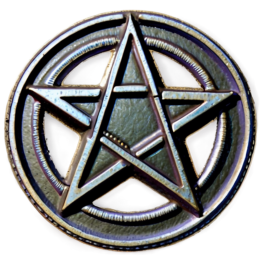 Vintage Pentagram Emblem Png 05232024 PNG Image