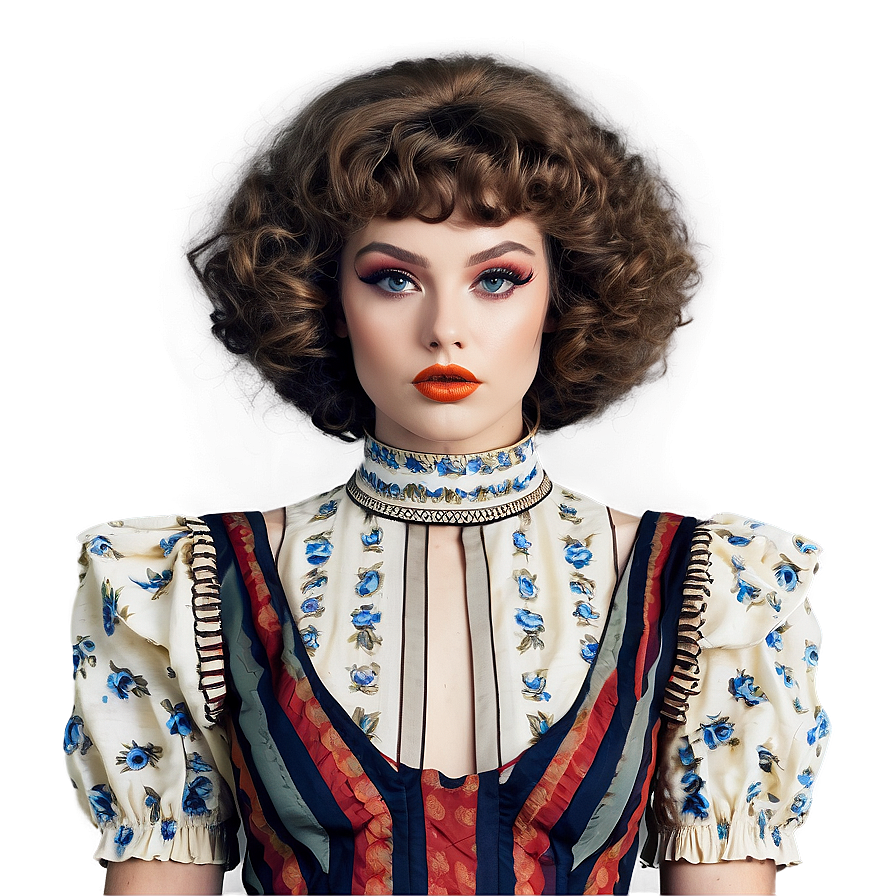 Vintage Perm Style Png 3 PNG Image