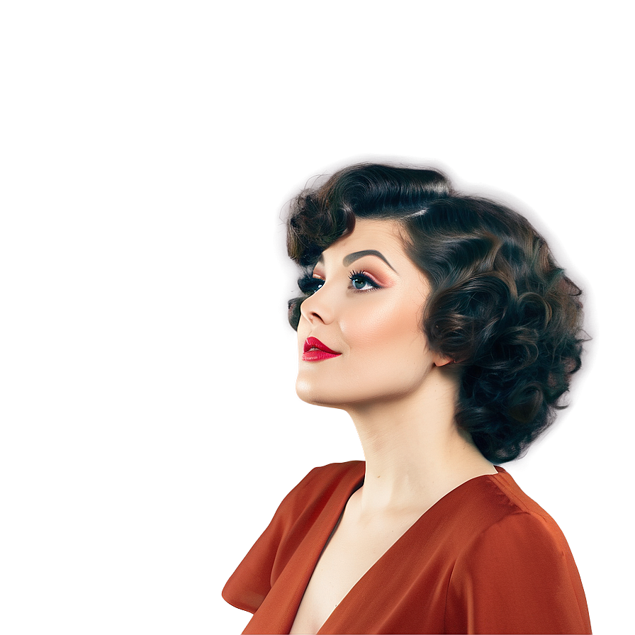 Vintage Perm Style Png Kwv36 PNG Image