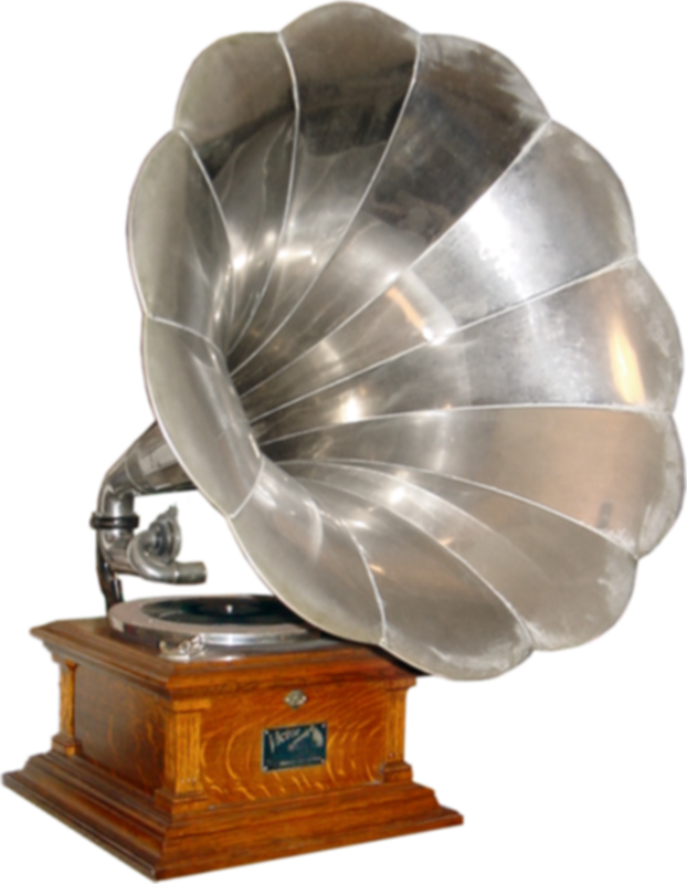 Vintage Phonographwith Horn PNG Image