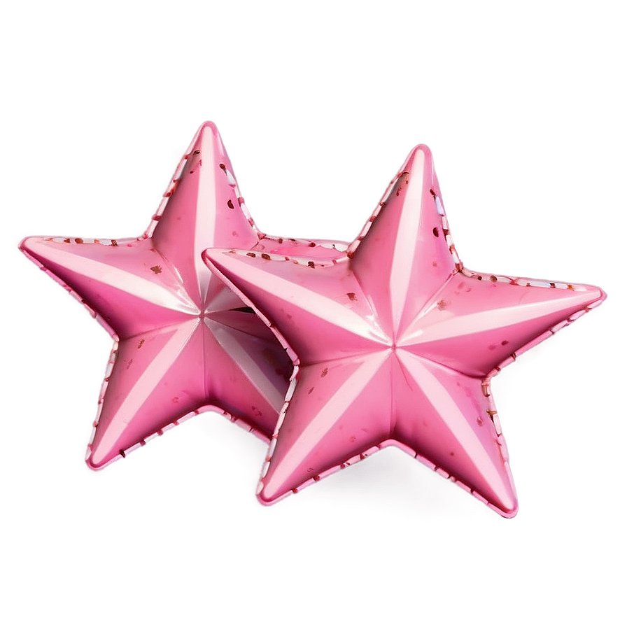 Vintage Pink Stars Png 06122024 PNG Image