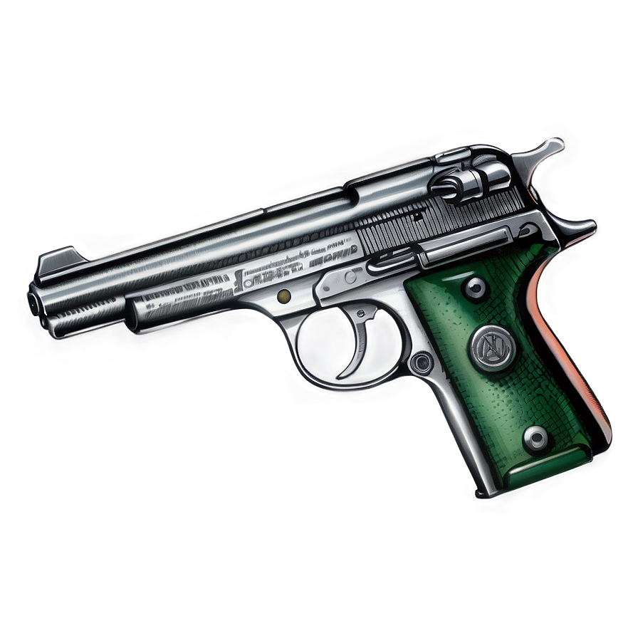 Vintage Pistol Drawing Png 44 PNG Image