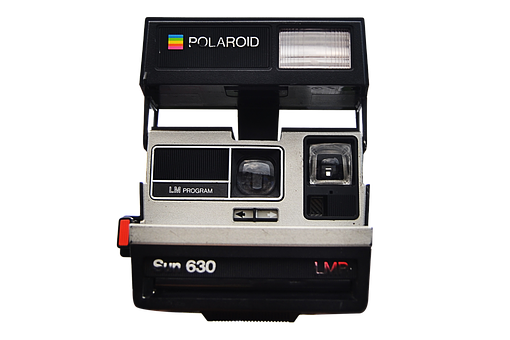 Vintage Polaroid Sun630 Camera PNG Image