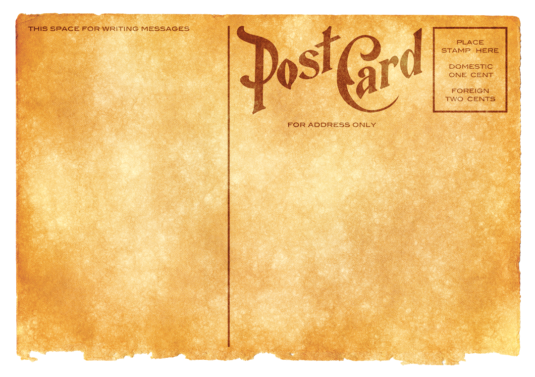 Vintage Postcard Template PNG Image