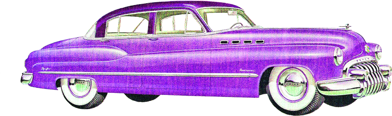 Vintage Purple Buick Side View PNG Image