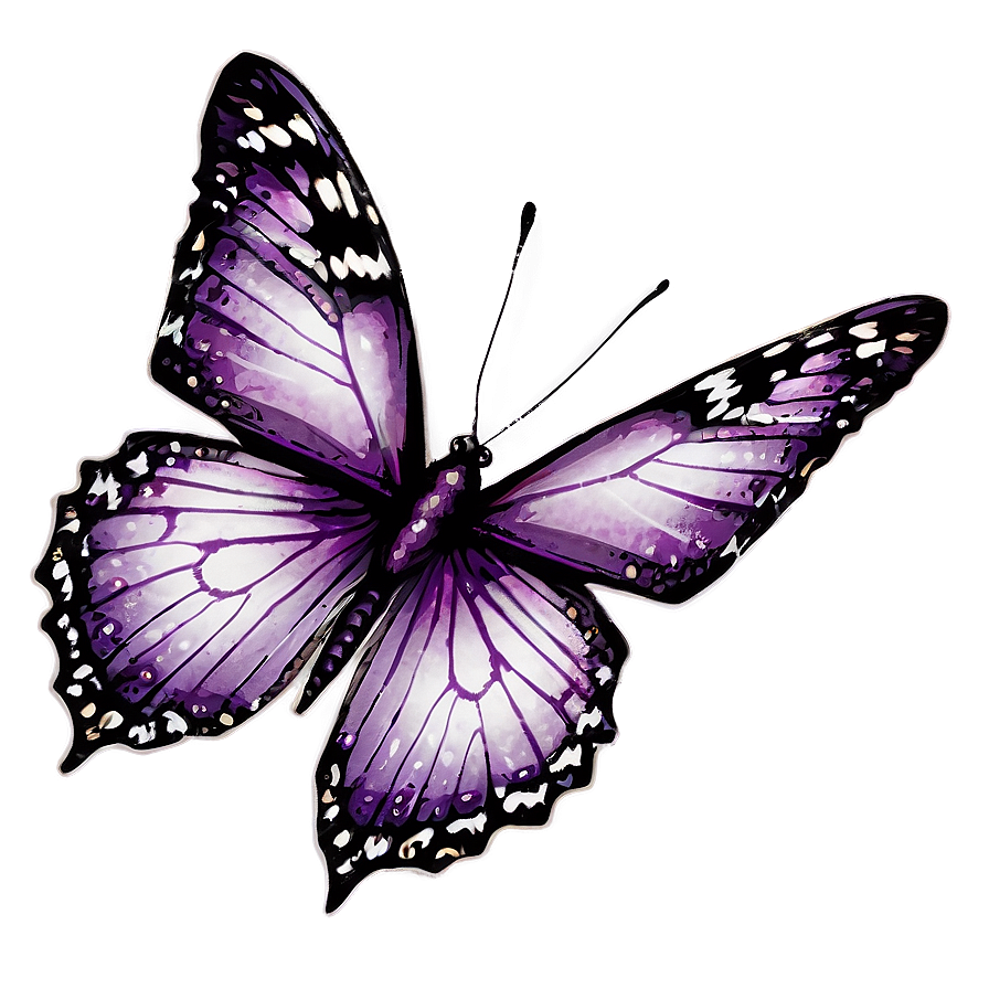 Vintage Purple Butterfly Png 45 PNG Image