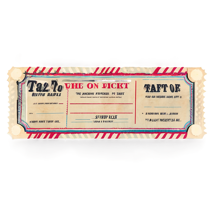 Vintage Raffle Ticket Png 06262024 PNG Image