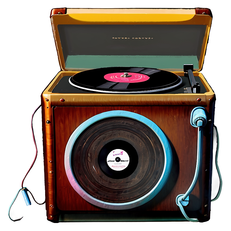 Vintage Record Player Tumblr Png 06112024 PNG Image