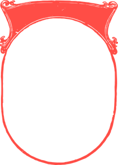 Vintage Red Frame Design PNG Image