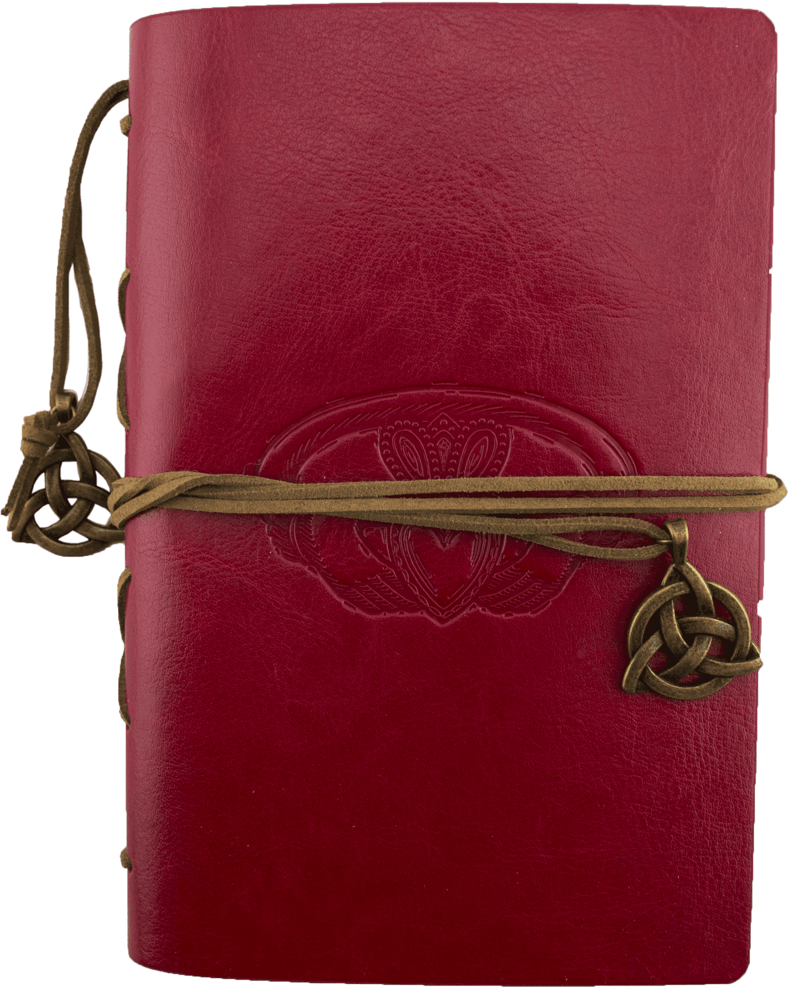 Vintage Red Leather Journal PNG Image