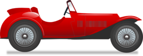 Vintage Red Roadster Car PNG Image