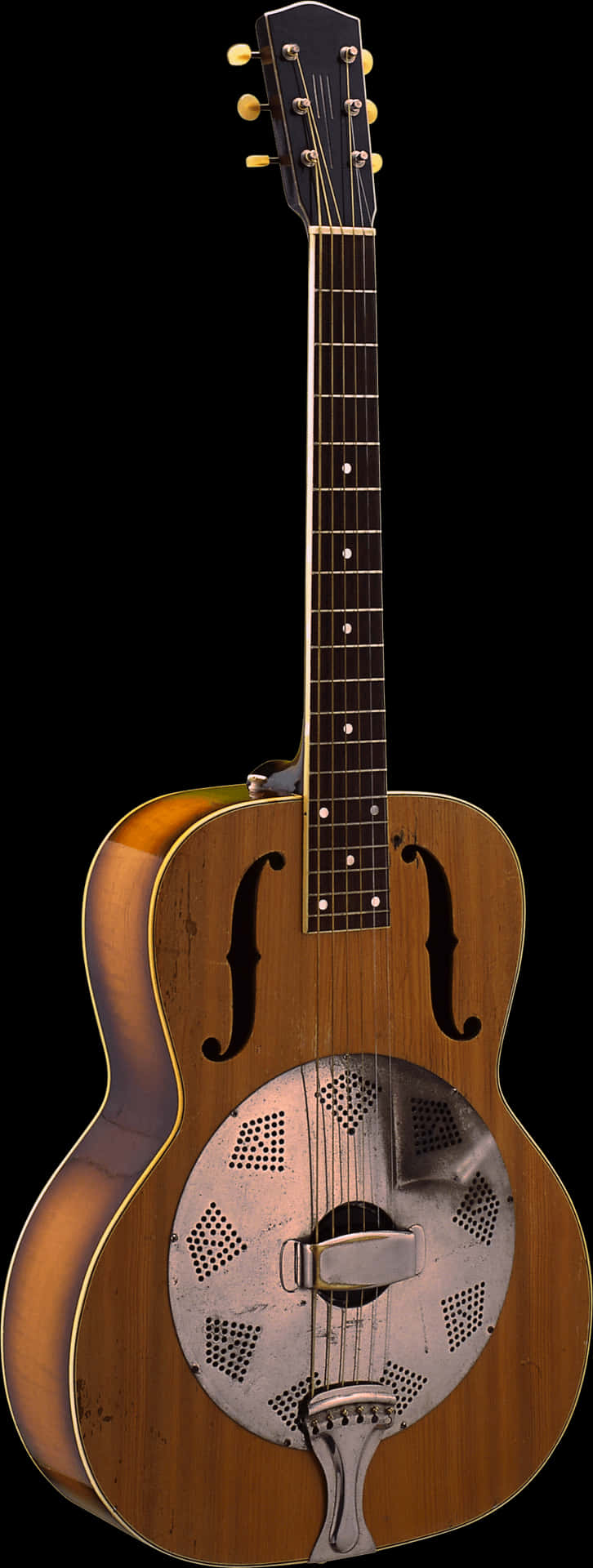 Vintage Resonator Guitar PNG Image