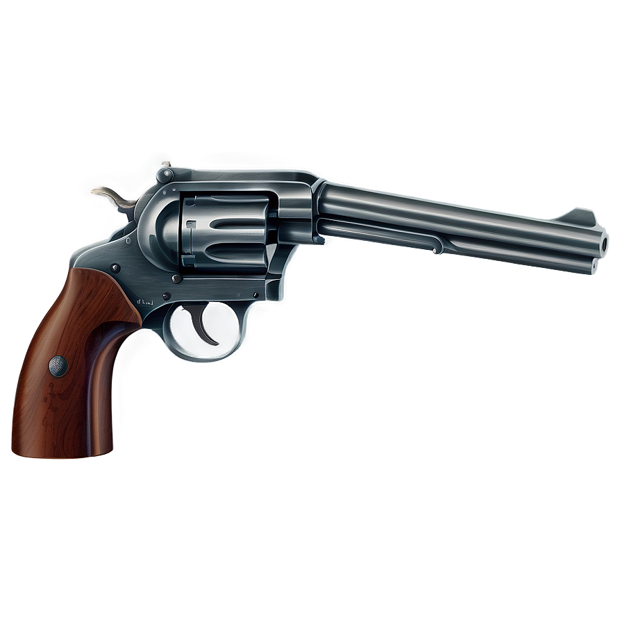 Vintage Revolver Illustration Png Mle98 PNG Image