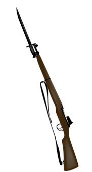 Vintage Rifle Against Black Background PNG Image