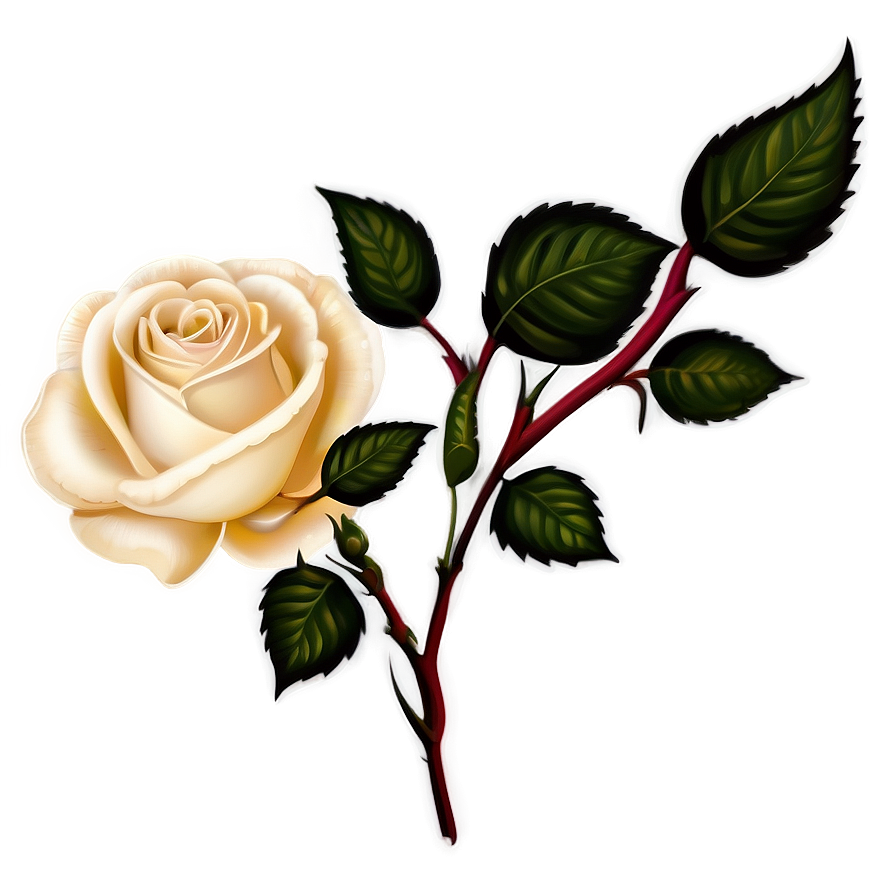 Vintage Rose Vector Graphic Png 06262024 PNG Image