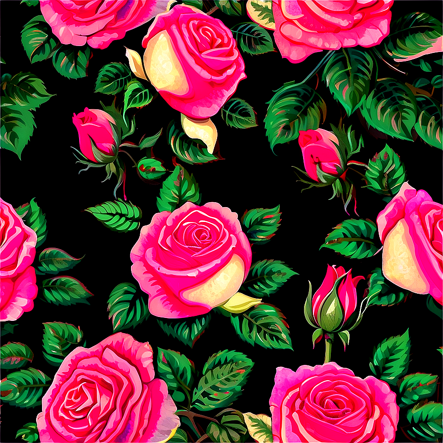 Vintage Roses Wallpaper Png 05042024 PNG Image