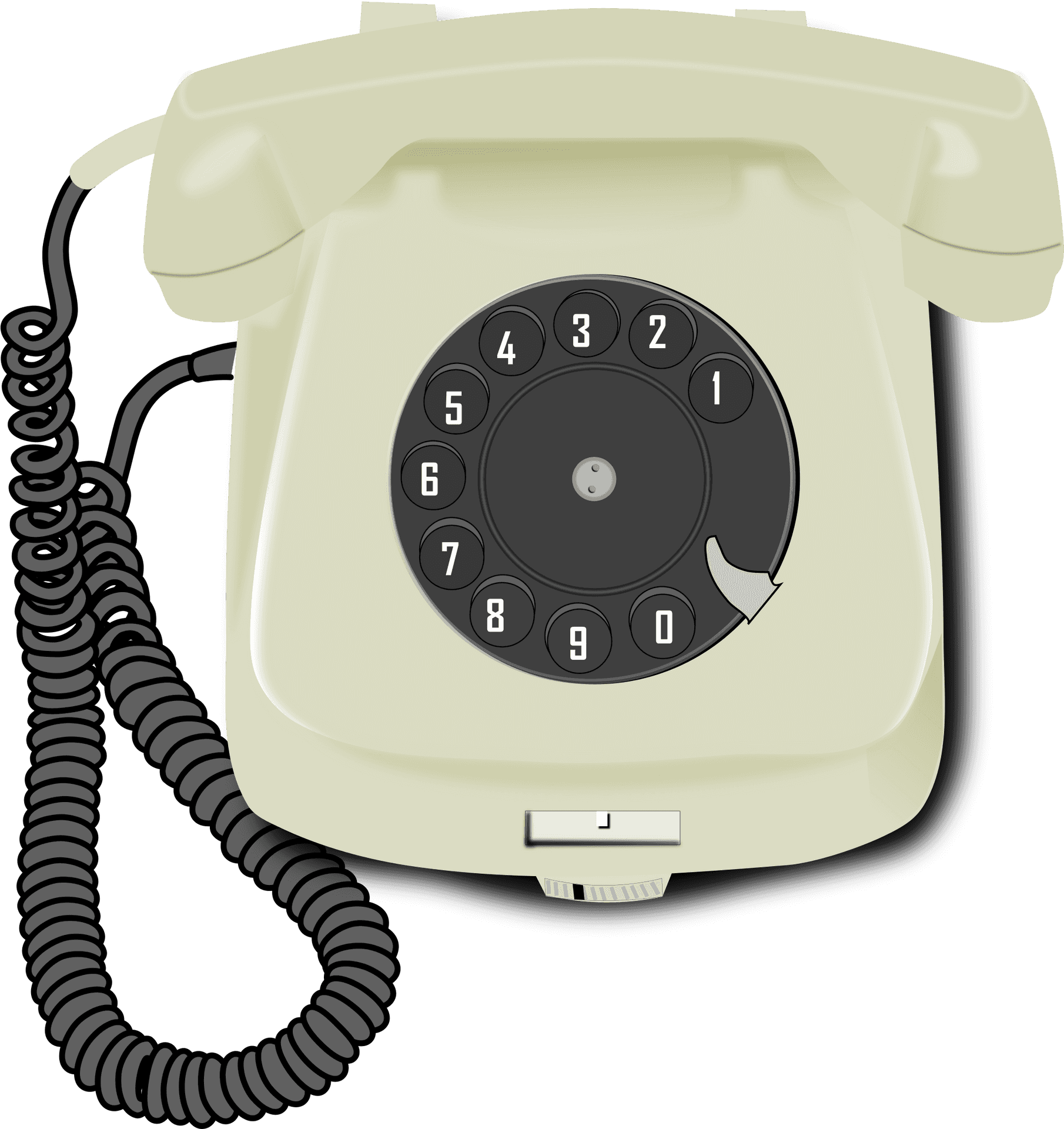 Vintage Rotary Phone PNG Image