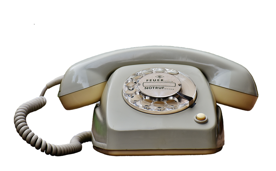 Vintage Rotary Telephone PNG Image