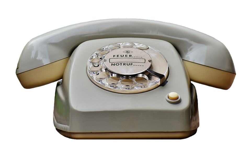 Vintage Rotary Telephone PNG Image