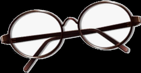 Vintage Round Glasses Transparent Background PNG Image