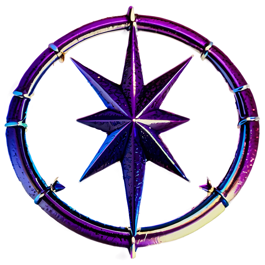 Vintage Round Star Png Wau47 PNG Image