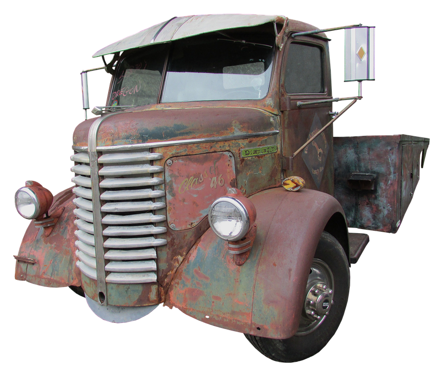 Vintage Rusty Truck PNG Image