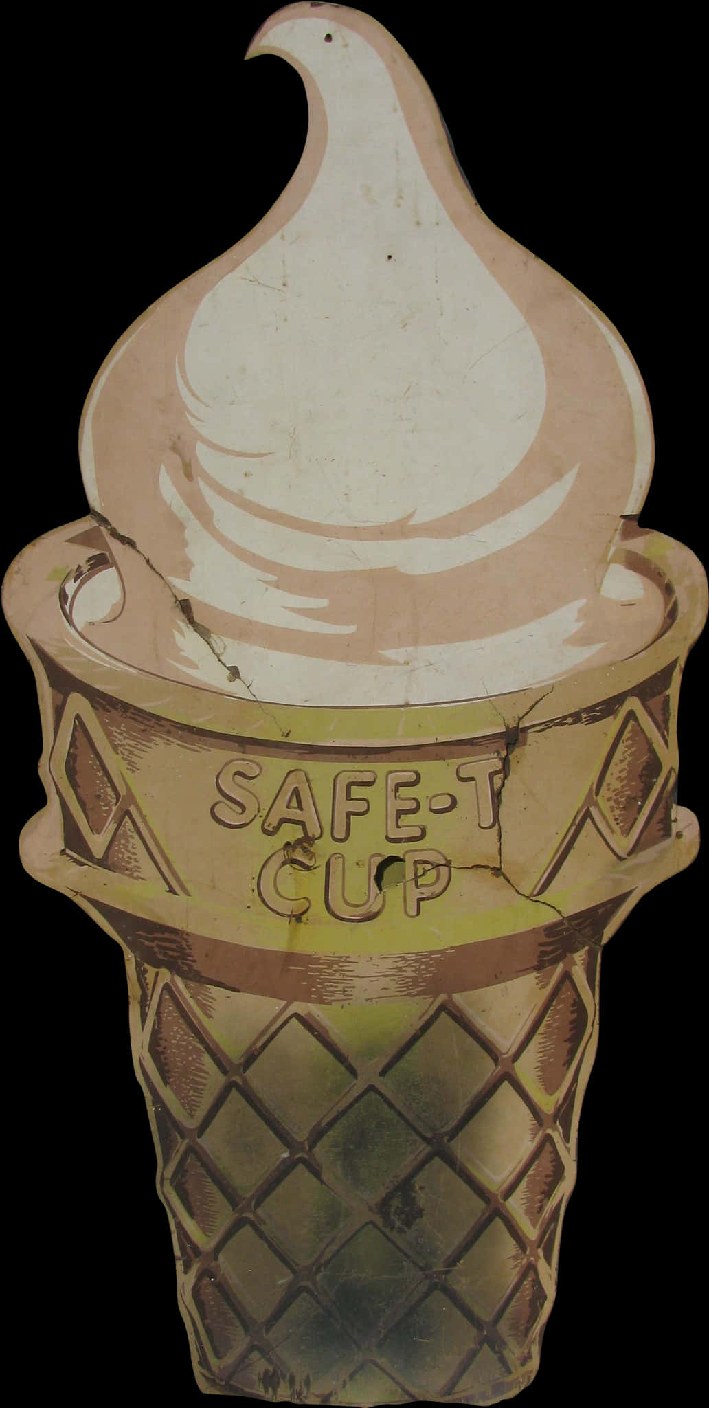 Vintage Safety Cup Ice Cream Clipart PNG Image