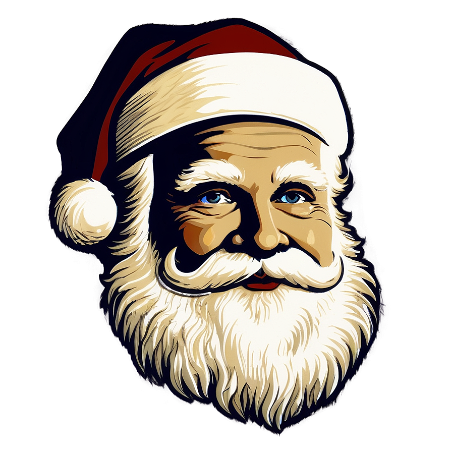 Vintage Santa Face Png 7 PNG Image