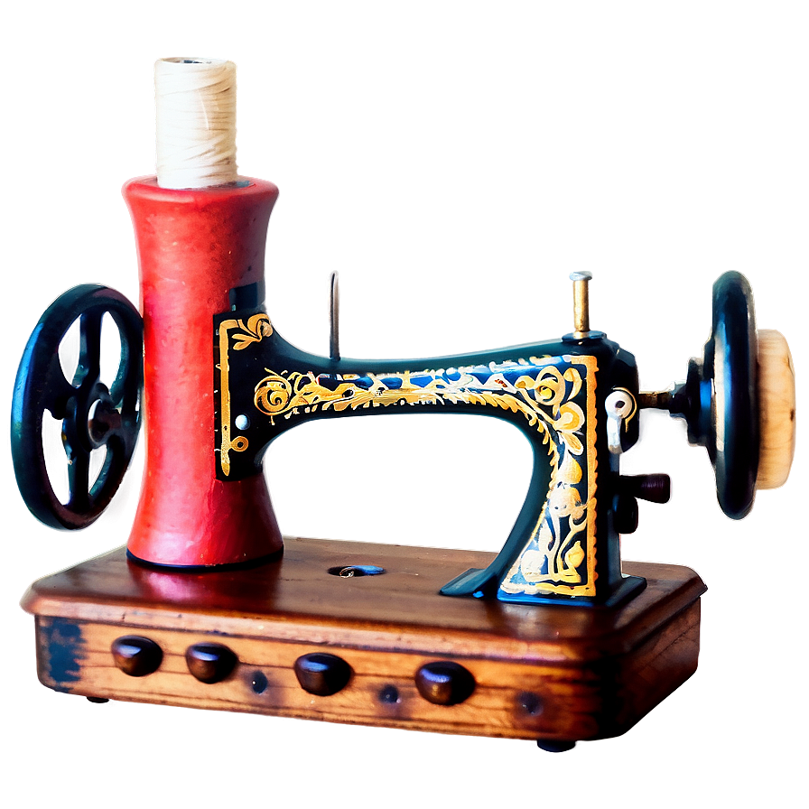 Vintage Sewing Machine Png 06112024 PNG Image